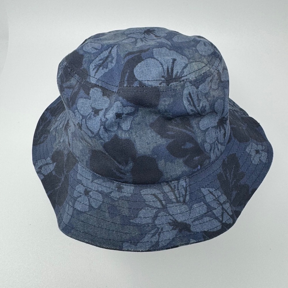Abercrombie & Fitch Blue Floral Canvas Bucket Hat OS Mens Womens A&F‎ Cotton